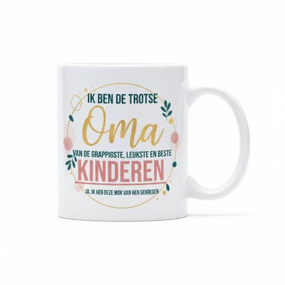 Ik Ben De Trotse Oma Mok – Liefdevolle Familie Quote Cadeau – 330 ml Keramische Mok