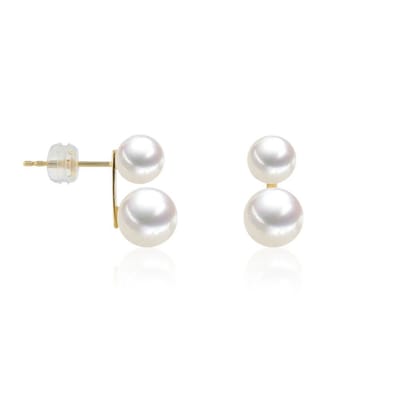 Luna-Pearls - 311.2103 - Oorbellen - 585/-Roze goud met Zoetwater gekweekte parel