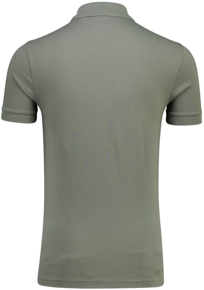 Poloshirt Boss Orange groen rits normale fit pique