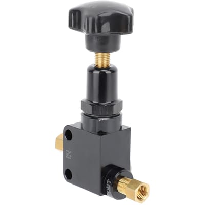 Verstelbare Remdrukregelaar Knop Stijl 100‑1000PSI 1 8‑27 NPT Rembalansklep Drukregelaar black