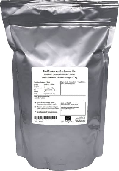 Basilicum Poeder Kiemarm - 1 Kg - Holyflavours