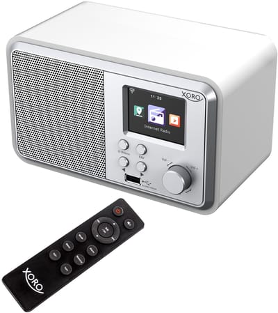 XORO DAB 300 IR WLAN-Internet Radio met FM-DAB+ , Bluetooth, Wekker, USB, UPnP, Muziek Streaming, 6,09 cm kleuren-TFT-