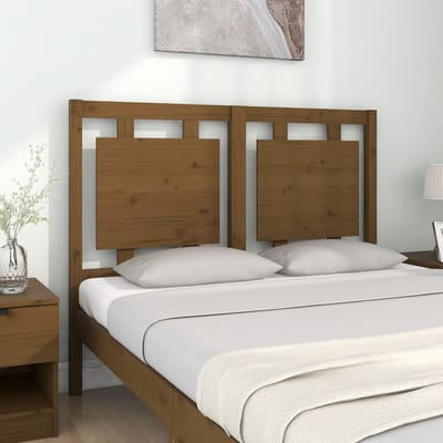 vidaXL - Hoofdbord - 125,5x4x100 - cm - massief - grenenhout - honingbruin