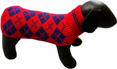 Hondentrui Bryndis rood/blauw 44cm