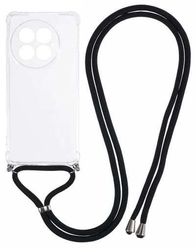 Schokbestendig Transparant Hoesje met Koord Geschikt voor OnePlus 13 | Shockproof Back Cover met Ketting | Flexibel TPU | Doorzichtig