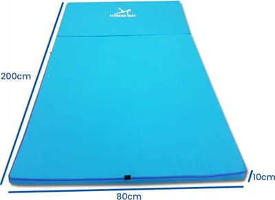 Fitnessmatje - 80x200x5 cm - opvouwbaar - blauw - Viking Choice