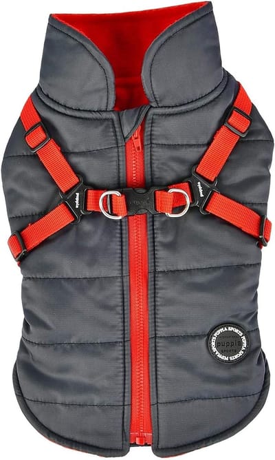 Waterdichte Hondentrui met Fleece Voering voor Kleine en Middelgrote Honden, Grijs
