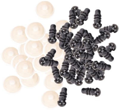 100 Stuks Veiligheidsoogjes voor het Maken van Pluche Poppen en Speelgoed - 4mm Zwarte Ogen voor Creatieve Knutselprojecten en Pluche Dieren