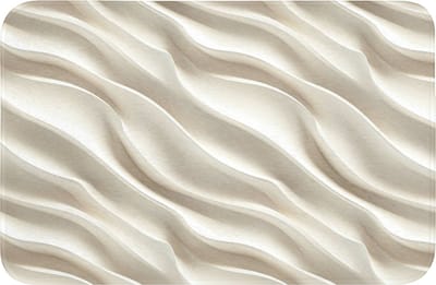 WC mat 60x40 cm - Antislip - Diagonaal - Golven - Crème - Toiletmat - Vloermat - Douchemat - Toilet tapijt - Toiletmatten