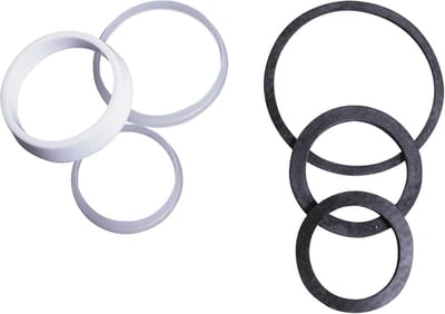 Sifon Afdichtingsset - Afvoerringetjes - Lekkages Voorkomen - Gemaakt in Frankrijk - Ø 32 en 40 mm - Wit en Zwart