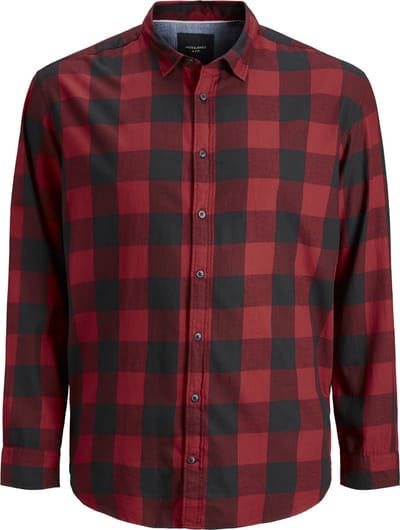 JACK&JONES PLUS JJEGINGHAM TWILL SHIRT L/S PS NOOS Heren - Maat EU3XL US1XL