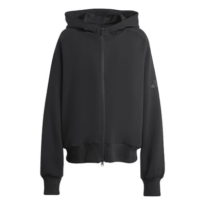 Adidas Sportswear Soft Lux Ritshoodie - Dames - Zwart