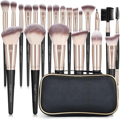 Professionele Make-upborstelset - 22 Delen voor Foundation, Blush, Eyeliner en Oogschaduw