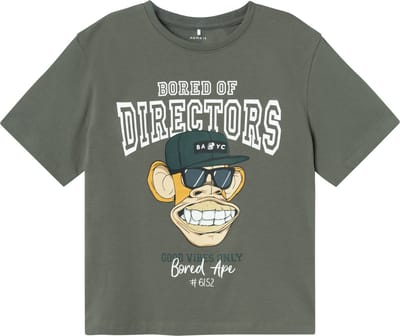 NAME IT - NKMAROS BOREDOFD SS NREG TOP BOX SKY - Jongens - T-shirts