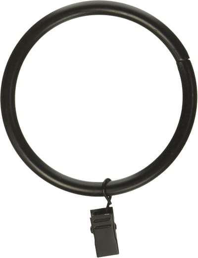 Gordijnringen - Gordijn Clips - Gordijnen Ophangen - Stevig Gelegeerd Staal - Set van 10 - Zwart