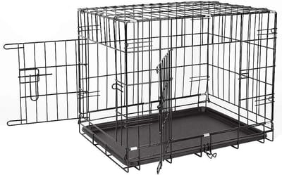 Hondenkooi - Transportbox Huisdieren - Veilig Vervoer - Opvouwbaar Ontwerp - 61 cm - Zwart