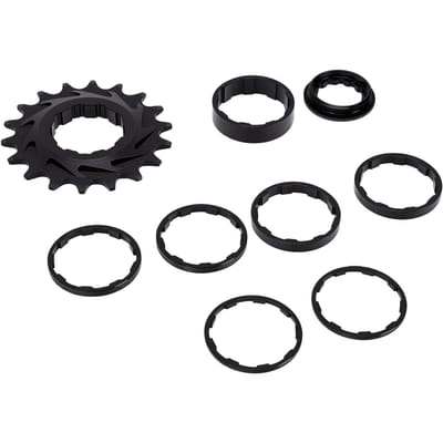Single Speed Ombouwkit Vervanging voor Shimano HG Freewiel Aluminiumlegering 18T Tandwiel met Lockring 2mm 3,5mm 5mm 10mm zwart