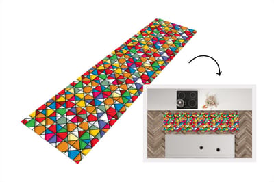 Keukenloper - Loper keuken - Glas - Geometrie - Design - 200x50 cm - Keukenloper vinyl