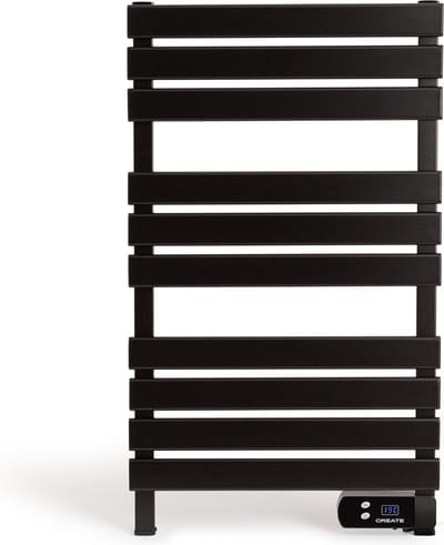 CREATE - Elektrische handdoekhouder 500W - Zwart - Zonder benen - Zonder plank - WARM TOWEL