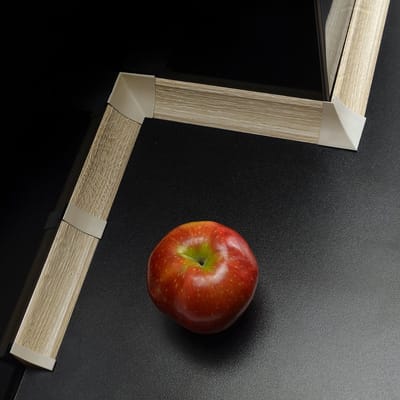 DQ-PP HOEKLIJST VERBINDER - Sanoma - 23 x 23 mm - PVC - Keukenstrip Werkblad Afwerkingsstrip Strip Keuken Keukenafwerkingsstrip Wandafwerkingsstrip Tafelbladstrips
