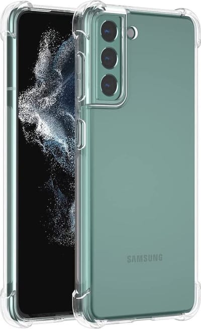 Anti-shock Siliconen Hoesje Geschikt voor Samsung Galaxy S22 Plus - Transparante Back Cover met Extra Sterke Hoeken - Transparant