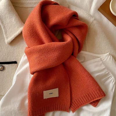 Écharpe Chaude Douce en Cachemire Châle Femme Tricot Enveloppes Luxe Couverture Épaisse Hiver Bufanda Pashmina Féminine Étoles de Voyage One Size brown