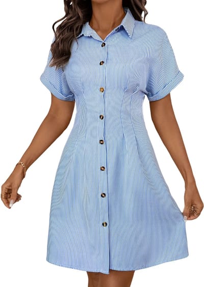 Livano Zomerjurk Dames - Zomerjurken - Volwassen - Jurk - Ibiza Stijl - Sundress - Blauw - Maat XS