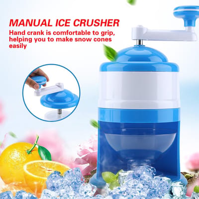 Broyeur à glace manuel portable à manivelle Raseuse Machine à faire des cônes de neige Outil de cuisine ménager