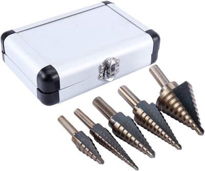 JGS Premium - HSS Trapboor 5 stuks conusboorset voor reparaties - Kegelboor met stapsgewijze conusboren