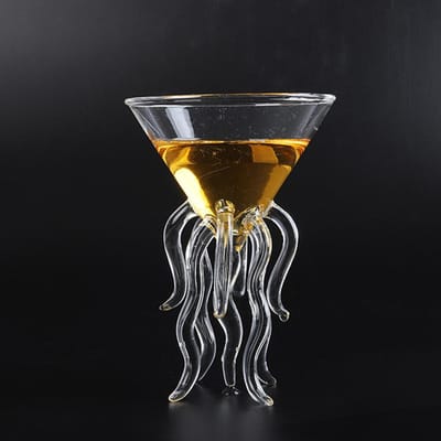 Octopus Cocktailglas Transparant Octopusvormig Glas Beker Kwallen Beker wit