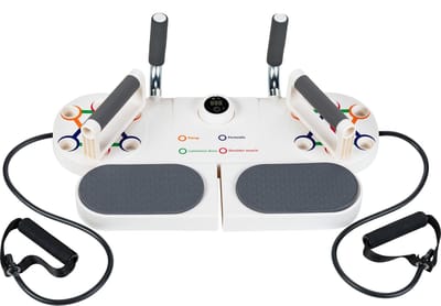 Gymtek® Opvouwbaar Push Up Bord - Push Up Grips - Parallettes Board - Fitness Plank - Push Up Board - Push Up Bars - met Weerstandsbanden
