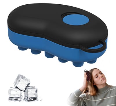 Dailygoods- Hoofdhuidmassageborstel Innovatief Ontwerp - Massageapparaat - Haarverzorging - Siliconen Borstel - IJscompressie - Antislip Handvat - Shampoo Borstel