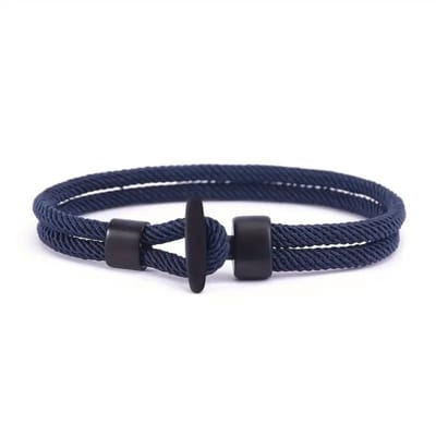 Livano Armband - Staal - Nep Zilver - Dames - Marineblauw