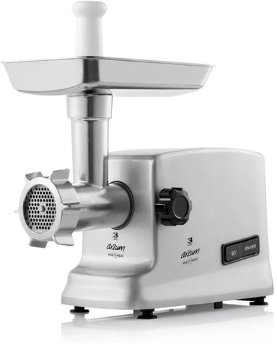 Arzum Multimeat Vleesmolen AR1076 | RVS - 4 Snijplaten - 2000 W