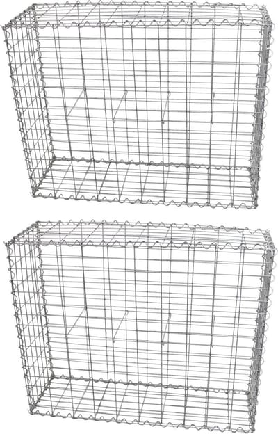 Schanskorf muur - set van 2 - 100x80x30 cm
