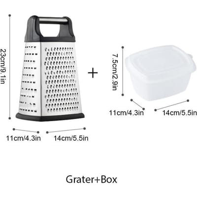 Vierzijdige doosrasp Groentesnijder Torenvormige aardappel-kaasrasp Multifunctionele groentesnijder Keukenaccessoires white