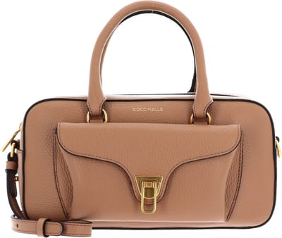 COCCINELLE Leren Handtas Schoudertas Beat Soft Handbag Grained Leather Skin Lichtbruin