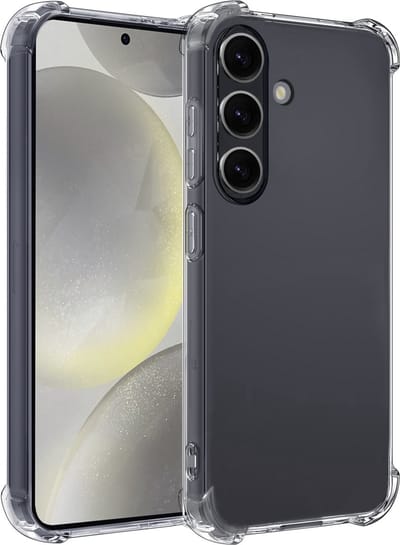 Hoesje - Geschikt voor Samsung Galaxy S24 - Sterk & Shockproof - Siliconen Case - Back Cover - Telefoon Hoes Shock Proof - Telefoonhoesjes - Transparant