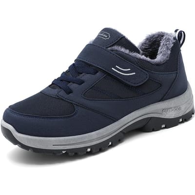 Katoenen Schoenen voor Dames Koppels Wandelen Warme Katoenen Laarzen Casual Plus Fluweel Verdikte Korte Laarzen voor Middelbare en Oudere Leeftijd Sneeuwlaarzen 44 black