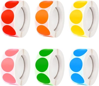 Labels - Stickers - Organiseren - Glad Schrijfoppervlak - 3000 stuks - Meerdere kleuren