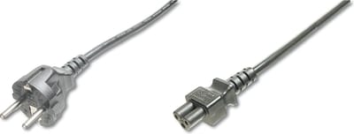 Digitus Stroom Aansluitkabel [1X Randaarde Stekker - 1X Apparaatbus C5] 1.20 M Zwart