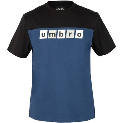 Umbro Heren T-shirt (Blauw/zwart, M)