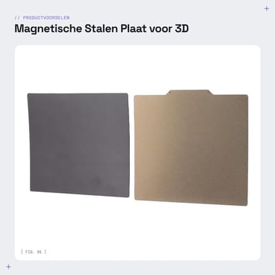 Dailygoods- Bouwplatform Magnetisch - Dubbelzijdig - 220x240 mm - Geschikt voor 3D Printer - Eenvoudige Installatie - Robuust Ontwerp - 3D-printbed