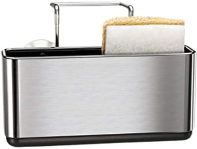 Famanu - Spoelbak organizer RVS, houder voor afwasmiddel, sponzen en borstels, hygiënische aanrecht organizer met strak design