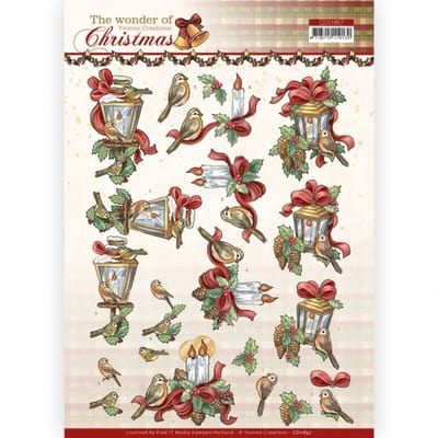 3D Cutting Sheet - Yvonne Creations - The Wonder of Christmas - Wonderful Candles 1 stuks