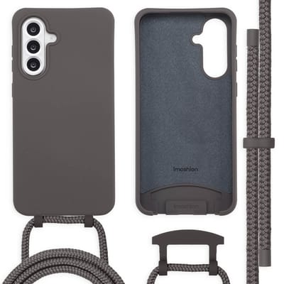 imoshion Hoesje - Geschikt voor Samsung Galaxy A36 / A56 (5G) - Color Backcover met afneembaar koord - Black Coffee
