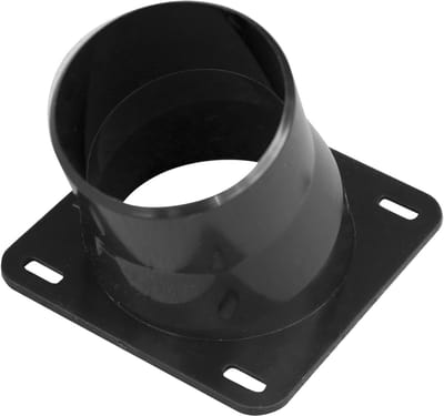 Universele Stofpoort - Stofafzuiging Adapter - Werkplaats Schoonhouden - Duurzaam ABC Plastic - 2 1/2 Inch - Zwart