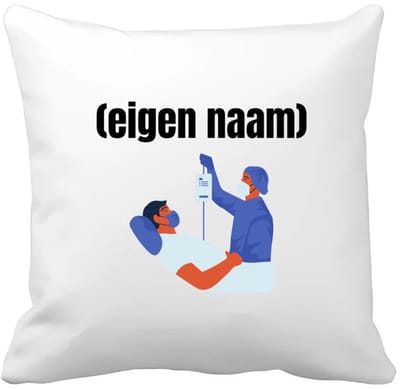 Akyol - dokter met patient met eigen naam Kussen hoes - Dokter - iemand die dokter is - ziekenhuis - verjaardag - cadeau - kado - 40 bij 40 cm