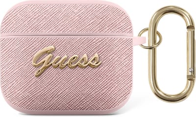 Guess Saffiano Logo AirPods 3 Case - Pink