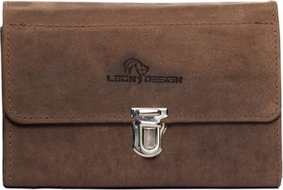 LeonDesign Horeca Portemonnee - Kelnerbeurs Leer - Hunter Midden Bruin - Met 6-Gaats Munthouder - Volledig Leer - Groot Model - Zonder Riem - Horeca Portefeuille - Taxi Portemonnee - Koopmansbeurs